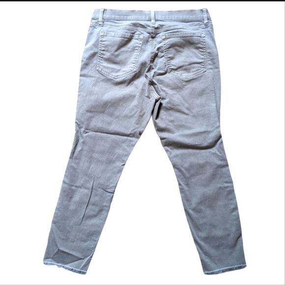 Loft Modern Skinny Crop Raw Hem Gray Wash Comfy Classic Fall Jeans - Picture 2 of 4